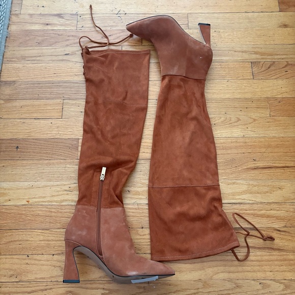 Vince Camuto Shoes - Vince Camuto Brown Over The Knee Heel Boots Size 7
